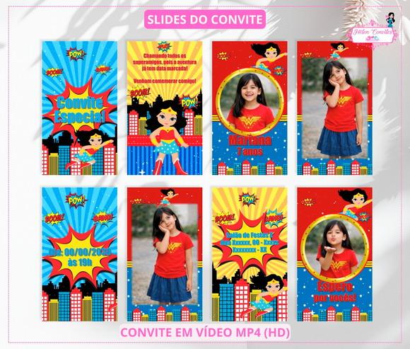 Convite Animado Mulher Maravilha Baby