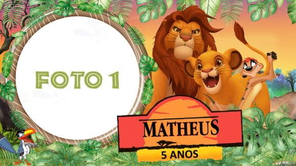 Convite Animado o Rei Leão