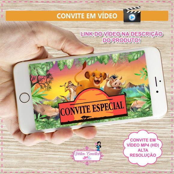 Convite Animado o Rei Leão