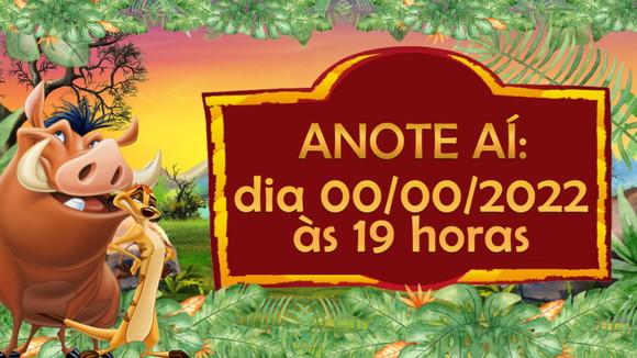 Convite Animado o Rei Leão