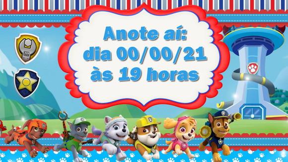 Convite Animado Patrulha Canina
