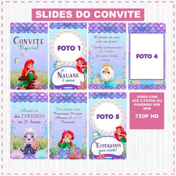 Convite Animado Pequena Sereia Baby