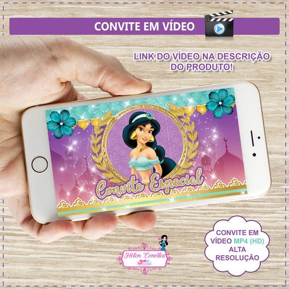 Convite Animado Princesa Jasmine