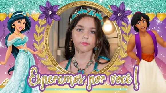 Convite Animado Princesa Jasmine