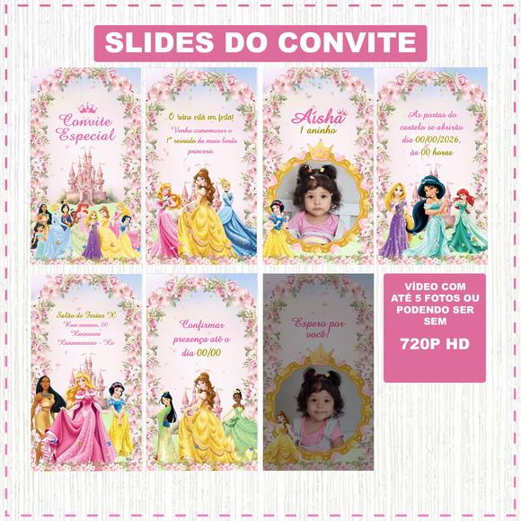 Convite Animado Princesas da Disney