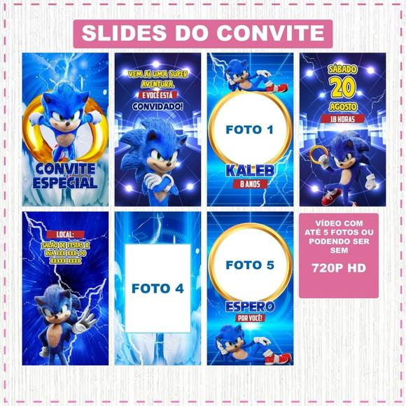 Convite Animado Sonic
