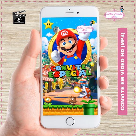 Convite Animado Super Mario Bros