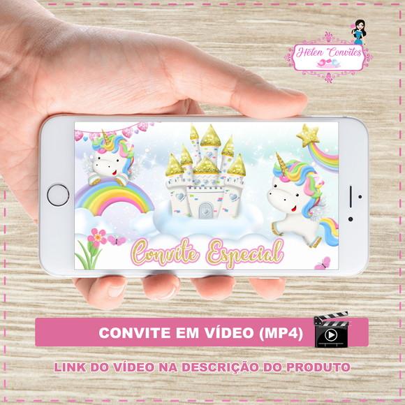 Convite Animado Unicórnio