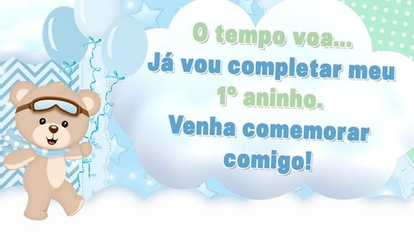 Convite Animado Ursinho Baloeiro
