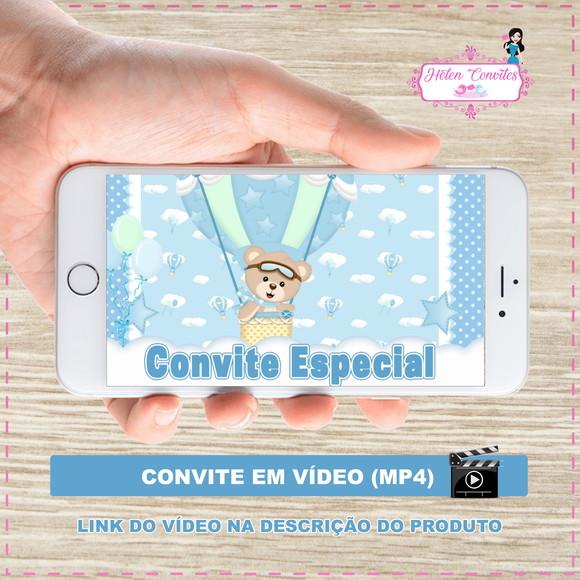 Convite Animado Ursinho Baloeiro
