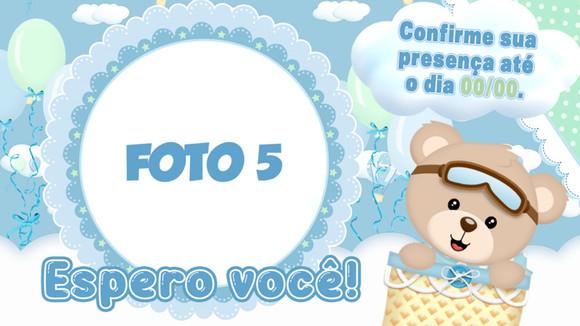 Convite Animado Ursinho Baloeiro