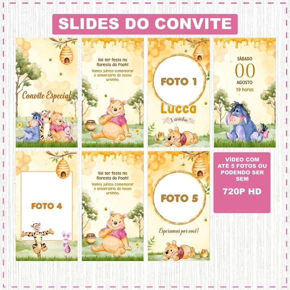 Convite Animado Ursinho Pooh | Convite Virtual Animado Pooh