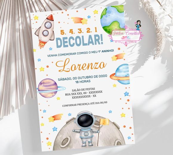 Convite Digital Astronauta ou Espaço