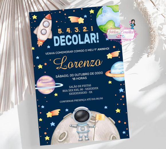 Convite Digital Astronauta ou Espaço