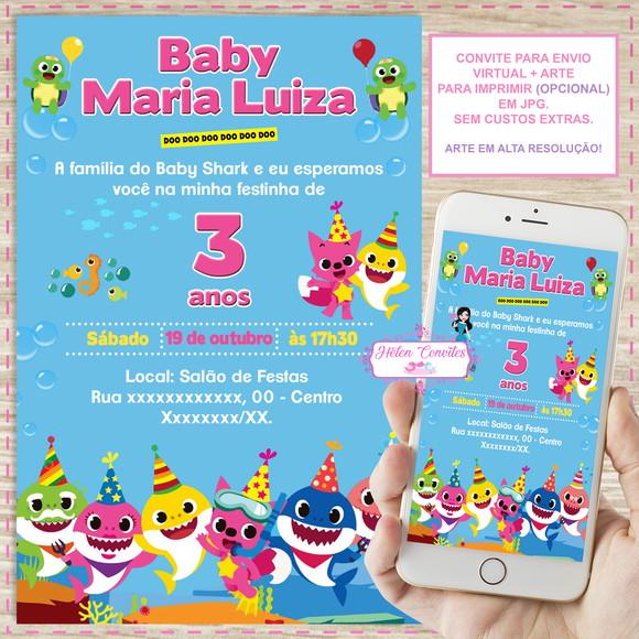 Convite Digital Baby Shark