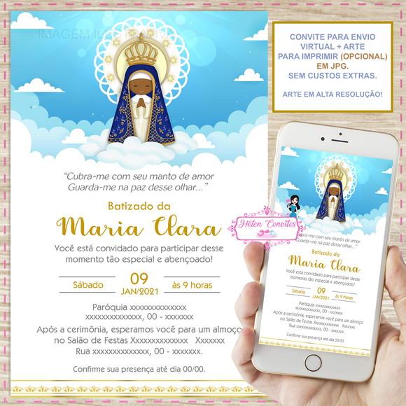 Convite Digital Batizado Nossa Senhora de Aparecida