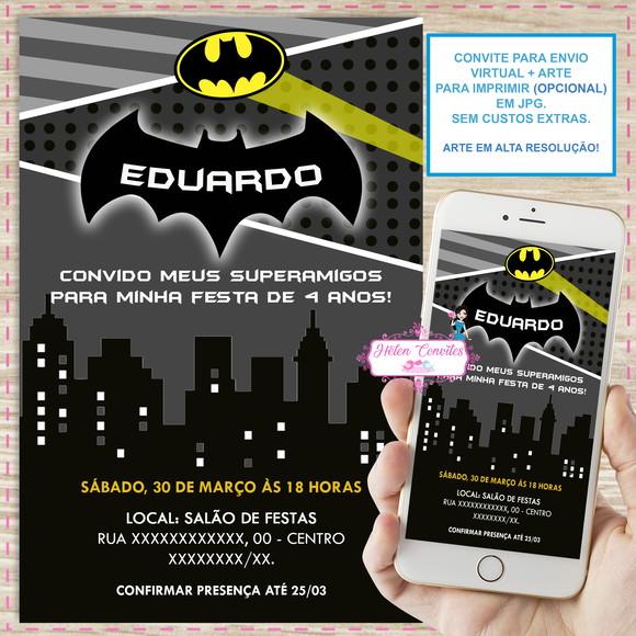 Convite Digital Batman