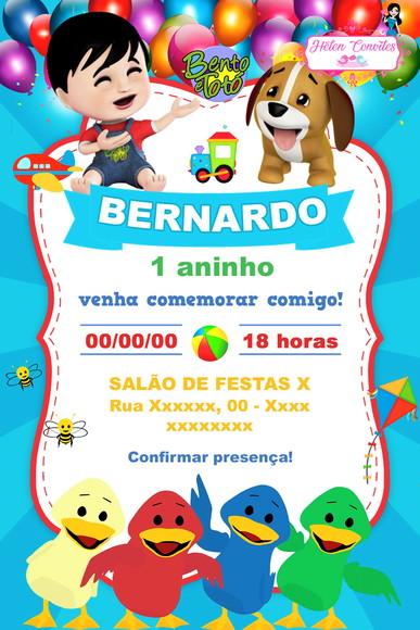 Convite Digital Bento e Totó