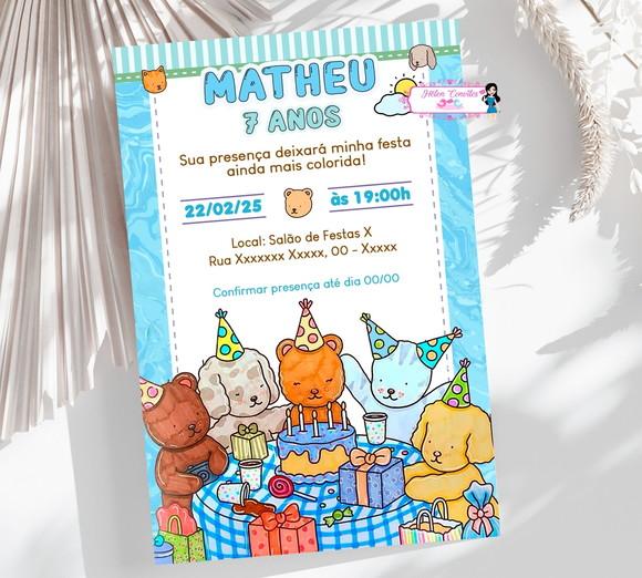 Convite Digital Bobbie Goods Menino