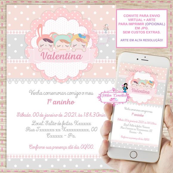 Convite Digital Boneca Metoo