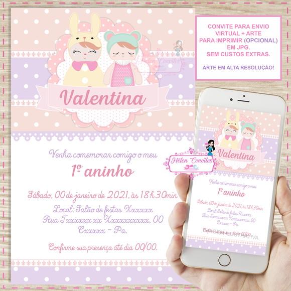 Convite Digital Boneca Metoo