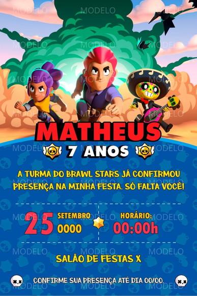 Convite Digital Brawl Stars