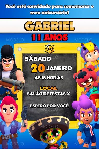 Convite Digital Brawl Stars