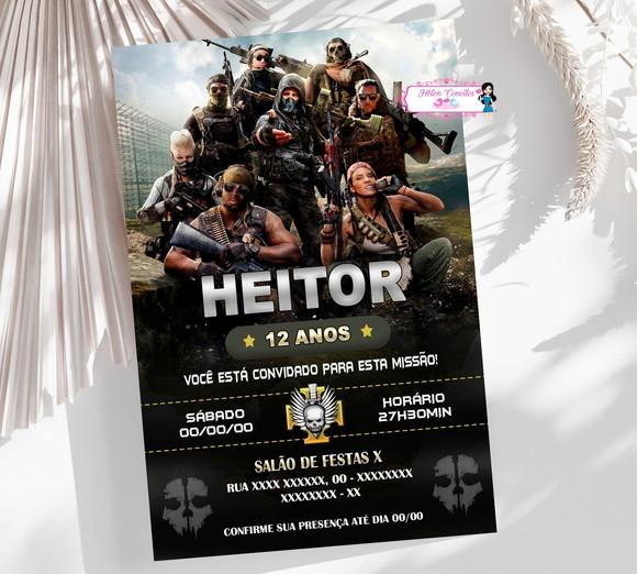 Convite Digital Call Of Duty