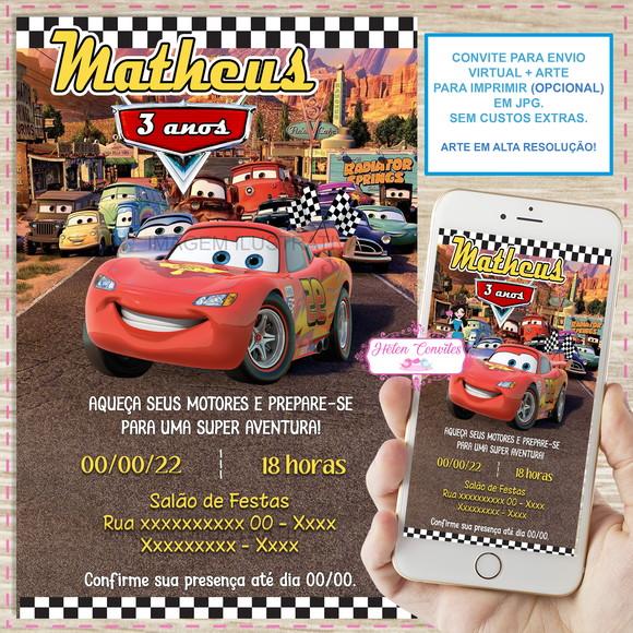 Convite Digital Carros