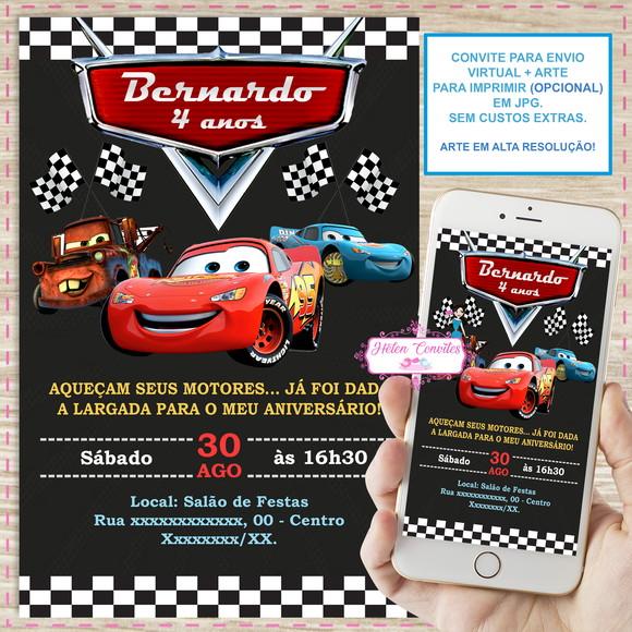 Convite Digital Carros