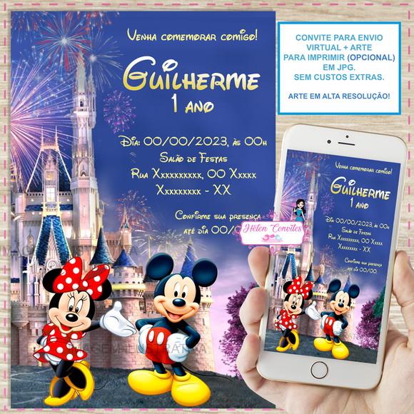 Convite Digital Castelo do Mickey