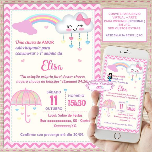 Convite Digital Chuva de Amor