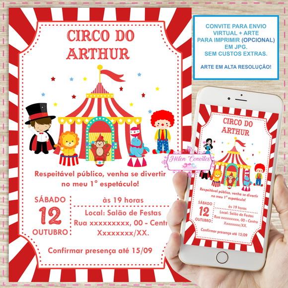 Convite Digital Circo