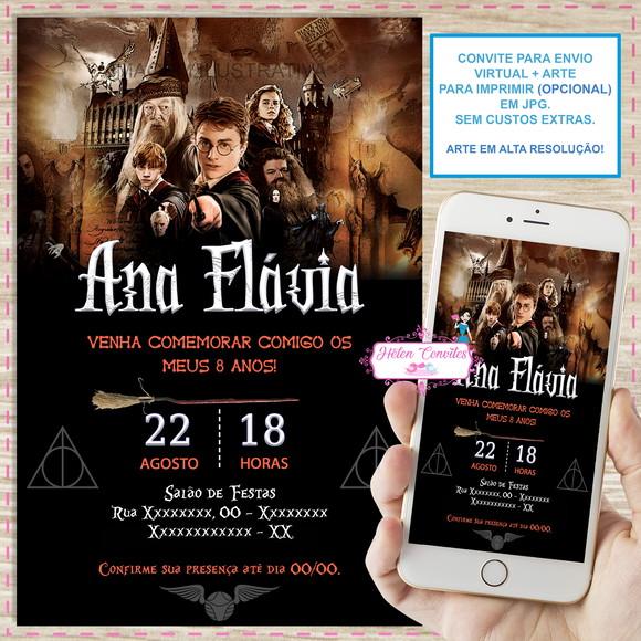 Convite Digital Harry Potter