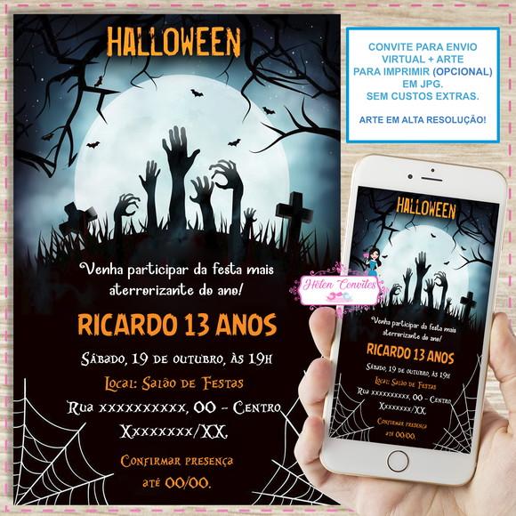 Convite Digital Halloween
