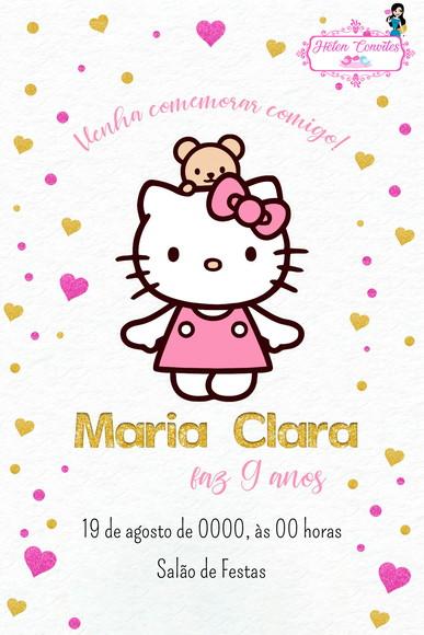 Convite Digital Hello Kitty