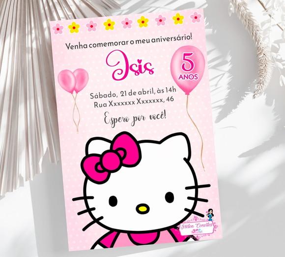 Convite Digital Hello Kitty