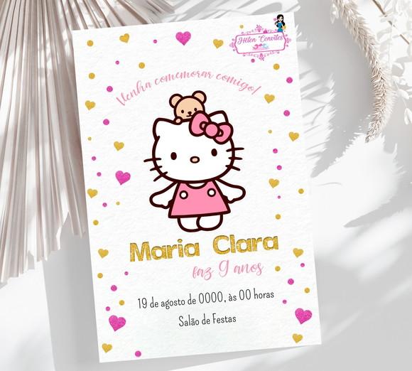Convite Digital Hello Kitty
