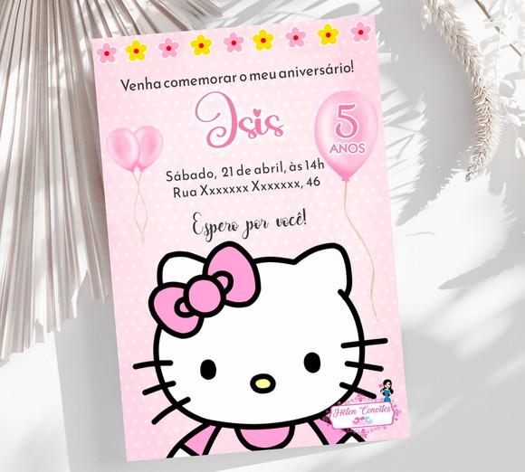 Convite Digital Hello Kitty