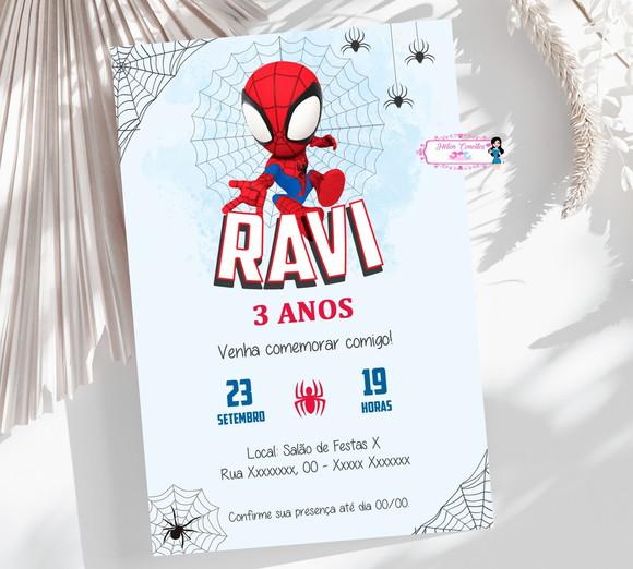 Convite Digital Homem Aranha Baby