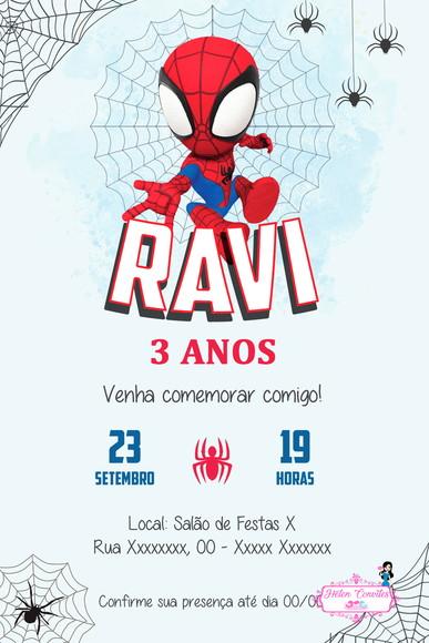 Convite Digital Homem Aranha Baby