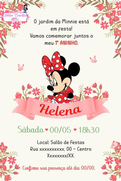 Convite Digital Jardim da Minnie