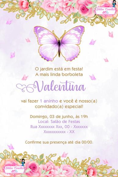 Convite Digital Jardim das Borboletas
