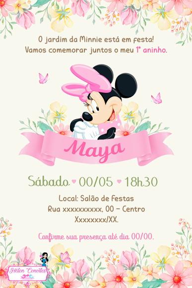 Convite Digital Jardim da Minnie Rosa