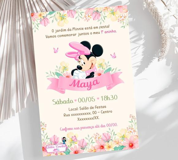 Convite Digital Jardim da Minnie Rosa