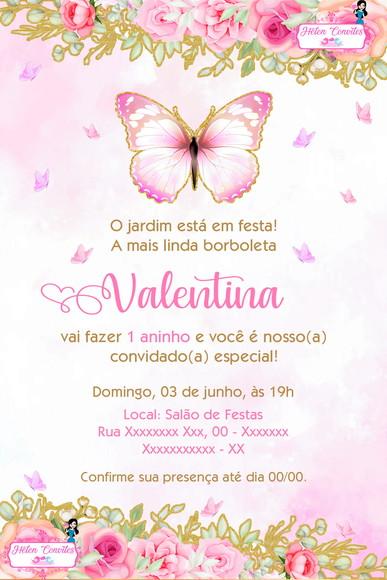 Convite Digital Jardim das Borboletas