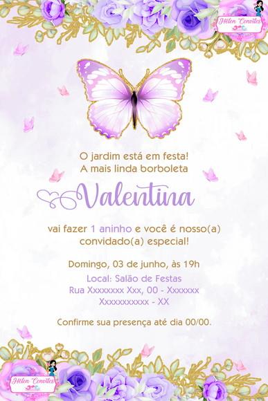Convite Digital Jardim das Borboletas