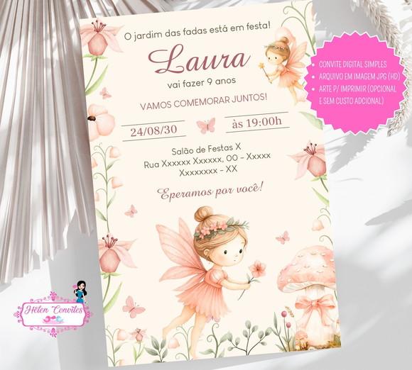 Convite Digital Jardim das Fadas