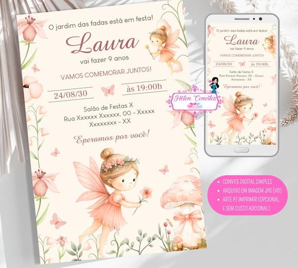 Convite Digital Jardim das Fadas