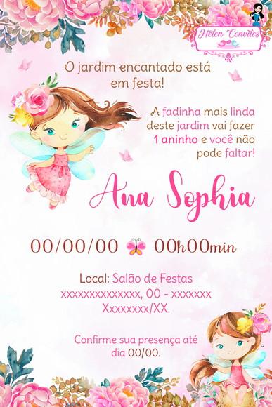 Convite Digital Jardim das Fadas